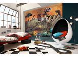 Fototapete KOMAR "Digitaldruck Vlies - Cars Carosaurus - Größe 300 x 250 cm", bunt, Rollen: 1, Vlies, Tapeten, Kinderzimmer
