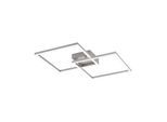 JUST LIGHT Deckenleuchte "Ls-MAXI", silber (edelstahlfarben), 2, H: 8,5cm, 1 Stk., Leuchten, RGB+tunable white, Infrarot inkl., Fernbedienung, Smarthome fähig, Deckenleuchte