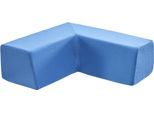 Rückenkissen "Rückenpolster M Winkel", blau (taubenblau), HIPP-HOPP - DAS HÜPFPOLSTER, Funktionskissen, Kinder, B/H/L: 51cm x 17cm x 51cm, Polyester, Made in Germany, B:51cm H:17cm L:51cm