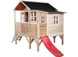 Spielturm EXIT "Loft 350", beige (natur, weiß), Spieltürme, KinderB:322cm H:215cm T:190cm, Holz, BxTxH: 280x200x225 cm, B:322cm H:215cm T:190cm