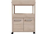 Barschrank FORTE "Homebar", braun (sonoma eiche), B:60cm H:88,5cm T:40cm, Schränke, Barschrank, Höhe ca. 88,5 cm