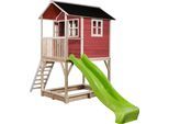 Spielturm EXIT "Loft 700", rot, Spieltürme, KinderB:190cm H:269cm T:190cm, Holz, BxTxH: 190x391x269 cm, B:190cm H:269cm T:190cm