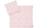 Kinderbettwäsche JULIUS ZÖLLNER "Rosalie", rosa, B/L: 80cm x 80cm, 1 Stk., 1 Stk., Renforcé, B/L: 35cm x 40cm, 2 Stk., Renforcé, Obermaterial: 100% Baumwolle, Bettwäsche