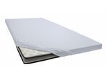 Spannbettlaken BEIGE "Elasthan-Feinjersey Topper", grau (hellgrau), 1 Stk., Jersey-Elasthan, 140x200 140x210 140x220 150x200 150x210 150x220 160x200 160x210 10cm, Jersey-Elasthan, Obermaterial: 95% Baumwolle, 5% Elasthan, Bettlaken, Spannbettlaken, Aus 95% gekämmter Baumwolle und 5% Elastan