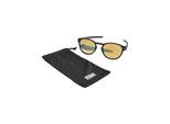 Sonnenbrille URBAN CLASSICS "Urban Classics Unisex 106 Sunglasses UC", Damen, schwarz (schwarz, orange), Sonnenbrillen Sonnenbrille