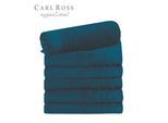 Seiftuch CARL ROSS "HygieniCotton", blau (petrol), B:30cm L:30cm, Baumwolle, Waschlappen, mit 2 Aufhängekordeln