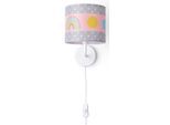 PACO HOME Wandleuchte "Cosmo 962", weiß, 1, Ø 18cm H: 26,5cm, Leuchten, Lampe Kinderzimmer Stecker âˆ…18cm Regenbogen Wolken Sonne E14, Wandleuchte
