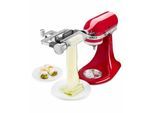 KITCHENAID Gemüseblattschneidvorsatz "5KSMSCA", silber (edelstahlfarben), B:27,5cm H:7,6cm T:20cm, Küchenmaschinen-Aufsätze