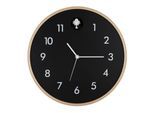 GLOBO LIGHTING Dekolicht "CLOCKY", schwarz, 1 Stk., Leuchten, Uhr, Holz, Zeiger und Ziffern, Kuckucksfunktion