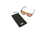 Sonnenbrille URBAN CLASSICS "Urban Classics Unisex Sunglasses Sunrise UC", Damen, braun leo, rosé, Sonnenbrillen Sonnenbrille