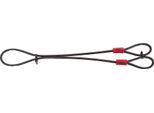Schlossverlängerung ABUS "Cobra 5/75 black", rot (rot, schwarz), Seile, B/L: 10cm x 75cm, Stahl, B:10cm L:75cm