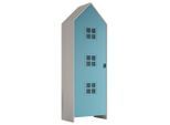 Vipack , Blau, Weiß , Holzwerkstoff , 3 Fächer , 57.6x171.3x37 cm ,