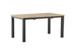 Gardenson , Schwarz, Teakfarben , Holz , Teakholz,Teakholz , rechteckig , 90x75x210 cm , Gartenmöbel, Gartentische, Gartentische