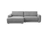 Trendmanufaktur , Dunkelgrau , Textil , Füllung: Schaumstoff, Silikon , Ottomane links, L-Form , 250x176 cm , Made in EU , Sitzqualitäten, seitenverkehrt erhältlich, Rücken echt ,