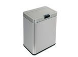 Echtwerk , Silberfarben , Metall , 48 l , 25.3x57.4x40.3 cm , Haushalt, Entsorgung, Abfalleimer, Mülleimer