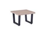 Mid.you , Naturfarben, Schwarz , Metall, Holzwerkstoff , quadratisch , 60x40x60 cm , Wohnzimmer, Wohnzimmertische, Couchtische, Couchtische Metall