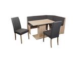 P & B , Anthrazit, Sonoma Eiche , Textil, Holzwerkstoff , Buche , massiv , Uni , 165x89x125 cm ,