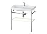 Duravit Möbelwaschtisch-Kombi Happy D.2 Plus 77,5x49cm, 2 HL, we s-matt, m Konsole (HP4837E3636)