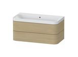 Duravit Möbelwaschtisch Happy D.2 Plus 97,5x49cm, o. HL, Medit. Ei, 2 Schubk. (HP4348N7171)