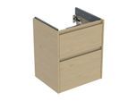 Geberit Renova Plan Waschtisch-Unterschrank 504025PS1 2 Schubladen, Korpus/Front Eiche natur / Melamin Holzstruktur, Breite 50,4 cm