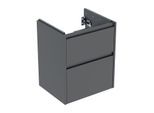 Geberit Renova Plan Waschtisch-Unterschrank 504025JK1 2 Schubladen, Korpus/Front lava / lackiert seidenmatt, Breite 50,4 cm