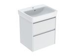 Geberit Renova Plan Waschtisch-Set 504036001 mit Unterschrank, Korpus/Front weiß / lackiert seidenmatt, Breite 60 cm