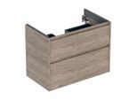 Geberit Renova Plan Waschtisch-Unterschrank 504030JR1 2 Schubladen, Korpus/Front Nussbaum / Melamin Holzstruktur, Breite 79,4 cm