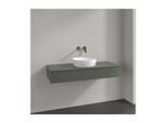 Villeroy und Boch Antao Waschtisch-Unterschrank K10050HL 120x19x50cm, Hahnloch, Waschbeckenplattenfarbe Lack, leaf green matt lacquer