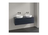 Villeroy und Boch Antao Waschtisch-Unterschrank K24050HG 120x36x50cm, Hahnloch, Waschbeckenplattenfarbe Lack, midnight blue matt lacquer
