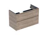 Geberit Renova Plan Waschtisch-Unterschrank 504032JR1 2 Schubladen, Korpus/Front Nussbaum / Melamin Holzstruktur, Breite 94,8 cm