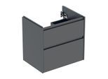 Geberit Renova Plan Waschtisch-Unterschrank 504028JK1 2 Schubladen, Korpus/Front lava / lackiert seidenmatt, Breite 64,4 cm