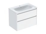 Geberit Renova Plan Möbel-Waschtisch-Set 504040018 Breite 80cm, Korpus/Front weiß / lackiert seidenglanz, Waschtisch weiß / KeraTect