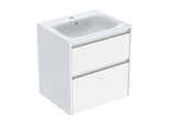 Geberit Renova Plan Möbel-Waschtisch-Set 504039018 Breite 60cm, Korpus/Front weiß / lackiert seidenglanz, Waschtisch weiß / KeraTect