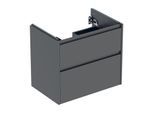 Geberit Renova Plan Waschtisch-Unterschrank 504029JK1 2 Schubladen, Korpus/Front lava / lackiert seidenmatt, Breite 69,3 cm