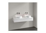 Villeroy und Boch Antao Waschtisch-Unterschrank K13150MT 120x19x50cm, Hahnloch, Waschbeckenplattenfarbe Lack, white matt lacquer
