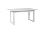 P & B Esstisch, Weiß, Holzwerkstoff, rechteckig, U-Form, 90x75x160 cm, ausziehbar, Esszimmer, Tische, Esstische, Esstische ausziehbar