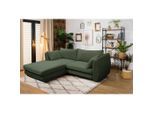 Mid.you , Grün , Textil , Ottomane links, L-Form , 240x201 cm , Made in EU , Liegefunktion ,