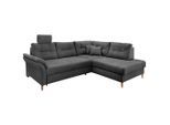 Livetastic , Anthrazit , Textil , Buche , Füllung: Schaumstoff , Ottomane rechts, L-Form , 264x206 cm , Made in EU , Liegefunktion, seitenverkehrt erhältlich, Schlafen auf Sitzhöhe, Rücken echt, Armteil links , Wohnzimmer, Sofas & Couches, Schlafsofas, Ecksofas mit Schlaffunktion