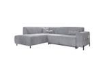 Mid.you , Hellgrau , Textil , Uni , Füllung: Schaumstoffflocken,Schaumstoffflocken , L-Form, Ottomane links , 250x192 cm , Made in EU, Oeko-Tex® Standard 100 , Liegefunktion, Rücken echt ,
