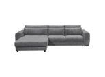 Mid.you , Anthrazit , Textil, Holzwerkstoff , seitenverkehrt montierbar, L-Form , 333x194 cm , Rücken echt , Wohnzimmer, Sofas & Couches, Wohnlandschaften, Ecksofas