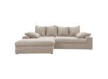 Livetastic , Beige , Textil , Füllung: Schaumstoff,Schaumstoff , L-Form , 278x200 cm , seitenverkehrt erhältlich, Rücken echt, Armteil links, Armteil rechts , Wohnzimmer, Sofas & Couches, Wohnlandschaften, Ecksofas