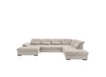 Livetastic , Beige , Textil , Uni , Füllung: Schaumstoff , Ottomane rechts, U-Form , 387x252 cm , Made in EU , Typenauswahl, Stoffauswahl, Liegefunktion, seitenverkehrt erhältlich, Schlafen auf Sitzhöhe, Rücken echt ,