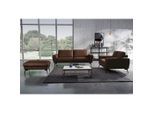 Livetastic , Dunkelbraun, Schwarz , Leder , Echtleder , Semi-Anilinleder , 177x85x92 cm , Made in EU , Rücken echt ,