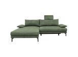 Mid.you , Grün , Textil , Ottomane links, L-Form , 260x192 cm , Made in EU , Liegefunktion , Wohnzimmer, Sofas & Couches, Wohnlandschaften, Ecksofas