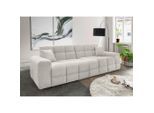 Livetastic , Weiß , Textil , Uni , Füllung: Schaumstoff , 300x87x120 cm , Made in EU , Typenauswahl , Wohnzimmer, Sofas & Couches, Sofas, Weitere Sofas, 4er Sofas
