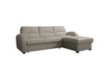 Livetastic , Platinfarben , Textil, Leder , Echtleder , Rindleder , L-Form , 227x168 cm , Made in EU , Bettkasten erhältlich, Lederauswahl, Bettfunktion erhältlich, Rücken echt ,