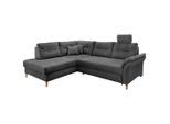 Livetastic , Anthrazit , Textil , Buche , Füllung: Schaumstoff , Ottomane links, L-Form , 264x206 cm , Made in EU , Liegefunktion, seitenverkehrt erhältlich, Schlafen auf Sitzhöhe, Rücken echt, Armteil rechts ,