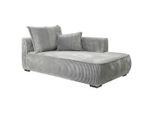 Mid.you , Hellgrau , Textil , Kiefer , 207x75x121 cm , Made in EU , Wohnzimmer, Sofas & Couches, Relaxliegen & Récamièren, Récamièren & Ottomanen