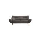 Mid.you , Graubraun , Textil , Buche , Uni , Füllung: Schaumstoff , 205x81x90 cm , Typenauswahl, Rücken echt, Armteil links, Armteil rechts , Wohnzimmer, Sofas & Couches, Sofas, 3er Sofas