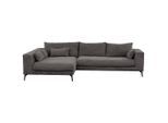 Livetastic , Grau , Textil , Füllung: Silikon,Schaumstoff , Ottomane links, L-Form , 313x172 cm , Made in EU , Rücken echt ,